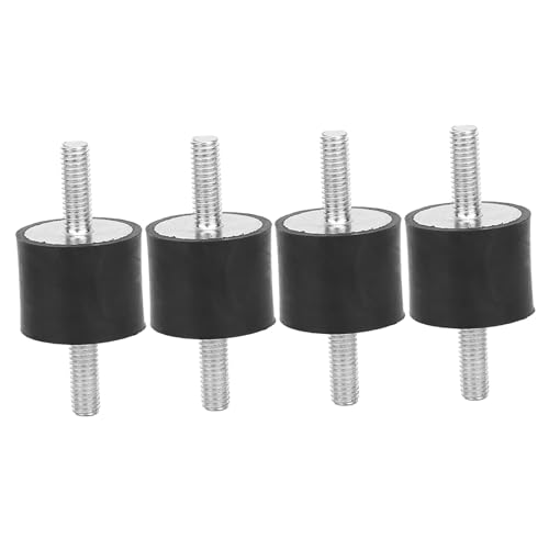 4 stücke M6 Anti-Vibration Gummi Isolator Halterungen mit 2 Gewindebolzen Stoßdämpfer Doppelenden Schraube Vibrationsdämpfung Halterungen Silent Block Dämpfer Auto Bootspulen(VV25*20 M6*18) von Garosa