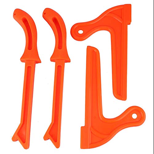 4-teilige Sicherheits-Push-Sticks Kunststoff-Holzbearbeitung Schutzhandsäge-Push-Sticks-Werkzeug für Tischler Holzarbeiter Tischkreissäge-Sicherheits-Push-Block-Set(Orange) von Garosa