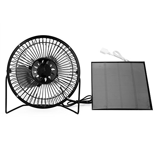 4.5 Watt USB Mini Ventilator mit Solarpanel Solar Panel Powered Tragbare Fan Ventilator für Kühlung Belüftung Reisen Camping Auto Belüftung System Caravan Yacht Gewächshaus Hund Haus Huhn(6 Zoll) von Garosa