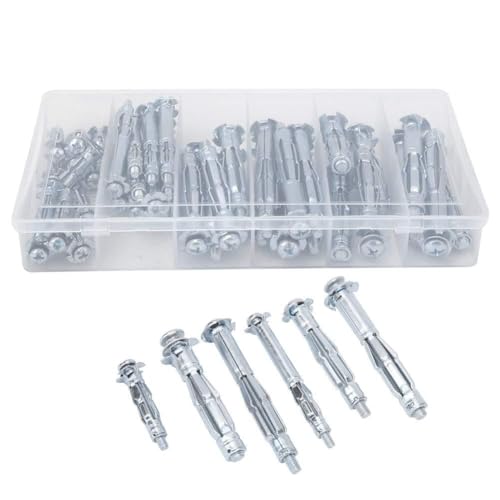 42 Stücke M4-M6 Molly Bolt Sortiment Kit, Expansionsschraube Gipskarton Schrauben Kombination Kit Hohlantrieb Wandanker Schrauben Sortiment Kit Handwerkzeug Zubehör für die Industrie 42 Stücke M4-M6 Molly Bolt Sortiment Kit, Expansionsschraube Gipskarton Schrauben Kombination Kit Hohlantrieb Wandanker Schrauben Sortiment Kit Handwerkzeug Zubehör für die Industrie von Garosa