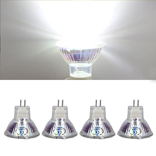 4PCS DC12V 5W 15LED MR11 Glühbirne Doppelstiftsockel Landschaft Spot Glühbirne für Wohnzimmer(Kaltes Weiß) von Garosa