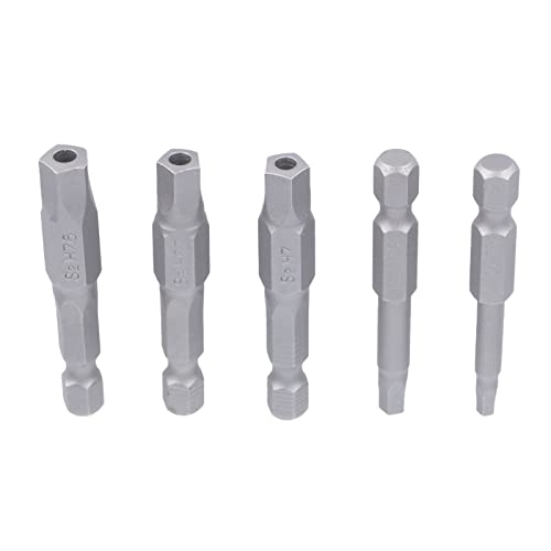 5 Stück Magnetische Fünfkant-Bits S2 1/4 Zoll Sechskantgriff Magnetschlüssel-Bohrer-Bit-Set Langlebiger Kopf-Schraubendreher-Bit Langes Mittleres Loch für Schraubendreher-Bohrer von Garosa