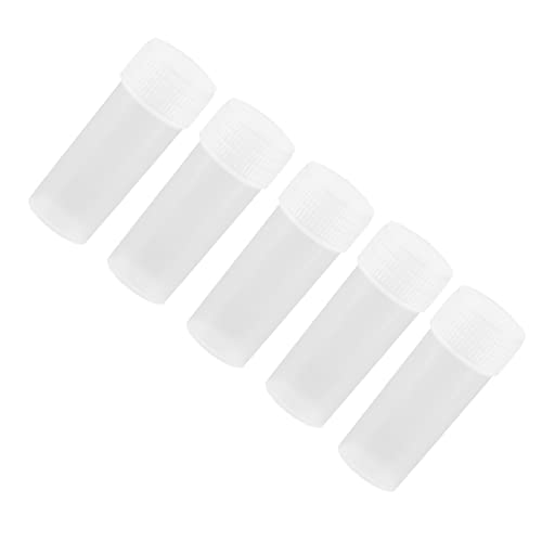 Garosa 50 Stücke 5ml Kunststoff-Klar-Probeflaschen, leere Durchstechflaschen mit guter Abdichtung, Vorratsbehälter für Paste, Pulver, Pillen, Samen und körnige Objekte Garosa 50 Stücke 5ml Kunststoff-Klar-Probeflaschen, leere Durchstechflaschen mit guter Abdichtung, Vorratsbehälter für Paste, Pulver, Pillen, Samen und körnige Objekte von Garosa