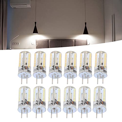 6 Stück 5 W 500 Lm GY6.35 LED-Birnen mit 72 LEDs 360-Grad-Beleuchtung, Kühlkörper für Decken-Landschafts-Kronleuchter-Lampen(Reines Weiß) von Garosa