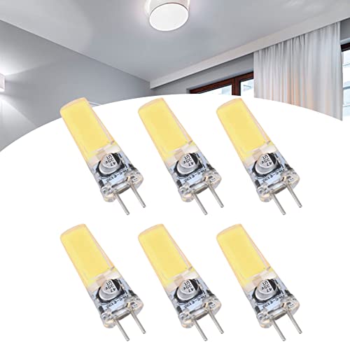 6 Stück 5 W GY6.35 Glühbirne 500 Lm 360 ° Abstrahlwinkel COB Glühbirne Silikon-Deckenleuchte für Wohnzimmer(Kaltes Weiß) von Garosa