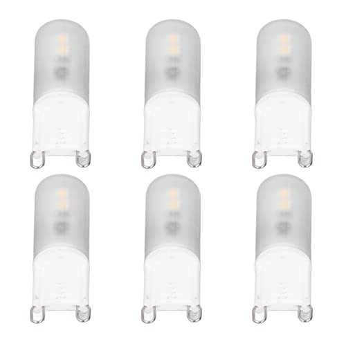 6 Stück G9 LED Glühbirnen Keramik 200LM G9 Sockel Glühbirnen für Zuhause Beleuchtung Wand Schreibtischlampe Kronleuchter Ersatz 2W 20W Halogen Äquivalent 220V Warmes Licht von Garosa