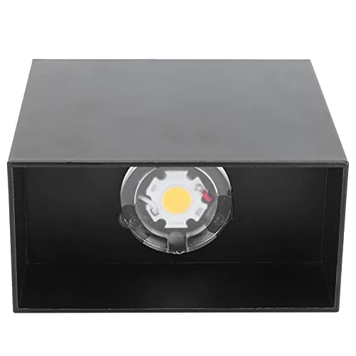 7W LED Wandleuchte Quadratische Form Doppelkopf Wandmontage Warmweißes Licht Einfacher Stil Dekorative Lampe Up Down Wandleuchte für Nachttür Im Innenbereich 100-265V(schwarzes weißes Licht),Wandlampe von Garosa