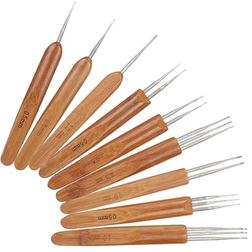 9PCS Dreadlocks Häkelnadeln Set Bambus Haarverlängerungen Häkelnadeln Dreadlocks Interlock Nadelwerkzeug Braid Hair Weaving Tool 9PCS Dreadlocks Häkelnadeln Set Bambus Haarverlängerungen Häkelnadeln Dreadlocks Interlock Nadelwerkzeug Braid Hair Weaving Tool von Garosa