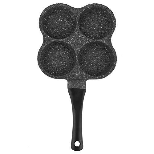 Antihaft Eierpfanne Pfanne, 4 Löchern Pancake Maker Runder Aluminium Pfannkuchenpfanne für Gasherd von Garosa