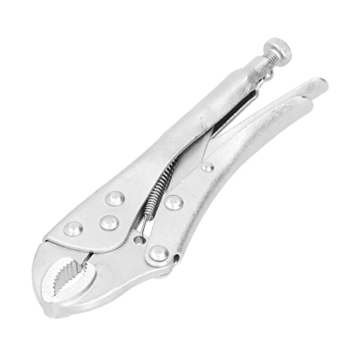 Arretierzange Multifunktionale Rundmund-Arbeitssparzange mit Gebogenen Backen-Schraubgriffen und Arretierzangen für die Vernickelungsbehandlung in der Heimindustrie(7 Zoll) von Garosa