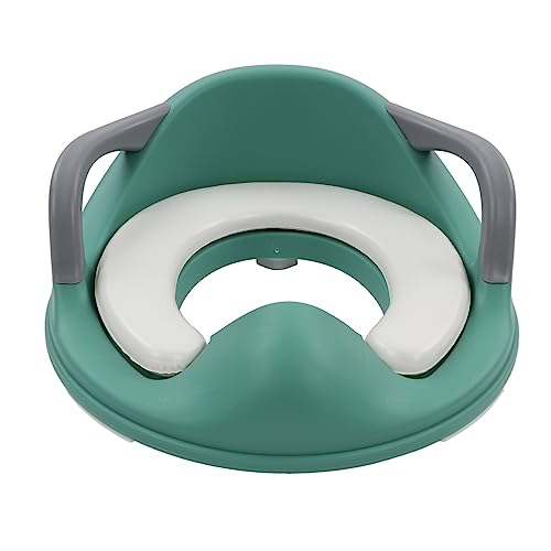 Baby-Töpfchen-Trainingssitz Kleinkinder Toiletten-Trainingssitz Kinder PVC-Kissen Toiletten-Trainingssitz Kinder WC-Adapter Zum Aufhängen mit Spritzschutz für Jungen Mädchen Kinder (Waldgrün) von Garosa