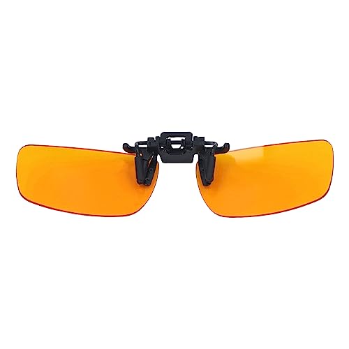 Blaulichtblockierende Clip-Brille, Blaulichtblockierende Clip-On-Brille, Effiziente 180-Grad-vertikale Flip-PC-Linse, für Computer, Lesebrille (Rechteck) von Garosa