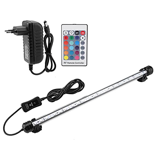 Garosa Bunte Aquariumlampe hitzebeständige verdickte Aquarium LED Licht Fernbedienung wasserdicht Aquarium Dekor (MF-21U, EU Plug) von Garosa