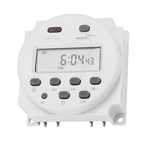 CN101A DC 12V Mini-Timer-Schalter, Flüssigkristallanzeige Digital-LCD-Power-Wochentimer-Relais-Schalter-Steuerung mit wasserdichter Abdeckung Weiß CN101A DC 12V Mini-Timer-Schalter, Flüssigkristallanzeige Digital-LCD-Power-Wochentimer-Relais-Schalter-Steuerung mit wasserdichter Abdeckung Weiß von Garosa