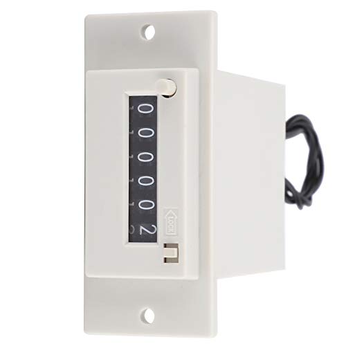 CSK6-YKW Elektromagnetischer Zähler 6-stellig 0-999999 Zählbereich Elektronischer Impulszähler Digitalzähler Summenzähler Elektromagnetischer Impulszähler(DC 12V) von Garosa