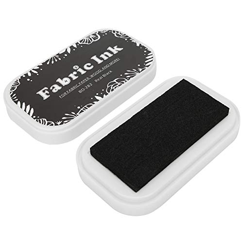 Craft Ink Pad, farbige Stempel Schwamm Pad für DIY Zubehör Art Stamping Holz Papier Stoff(Schwarz) von Garosa