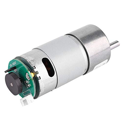 DC 12 / 24V 10-1500RPM Getriebemotor Getriebemotor mit großer Drehzahlreduzierung und Encoder-Leistung Getriebemotor mit exzentrischer Abtriebswelle, 37 mm Durchmesser(12V 200RPM) von Garosa