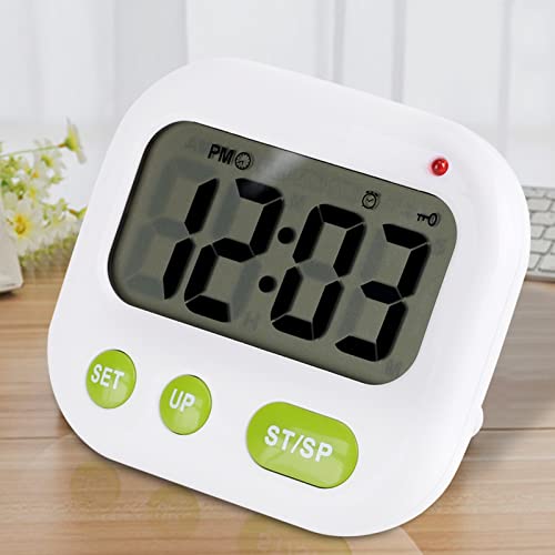 Garosa Digital Wecker, Musik/Vibration Digital LCD Elektronische Wecker Einstellbare Alarm Lautstärke Sleep Timer von Garosa