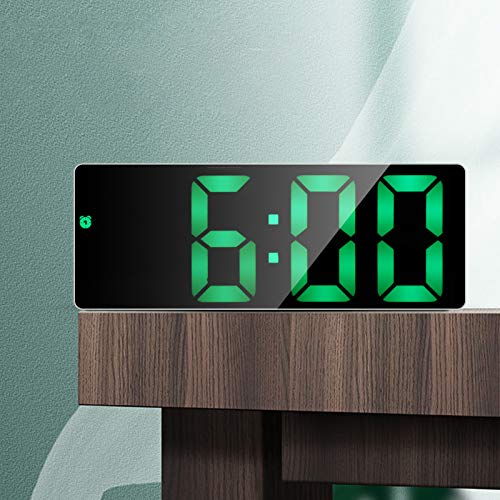 Garosa Digitale Wecker Spiegel LED Anzeige Elektronische Uhr mit Batterie und USB Plug In zur doppelten Verwendung für die Bürodekoration im Schlafzimmer zu Hause von Garosa