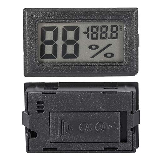 Digitaler Hygrometer-großer LCD-Bildschirm-Thermometer-Feuchtigkeitsmonitor für das Gewächshaus/Autos/Zuhause/Büro (Black) von Garosa