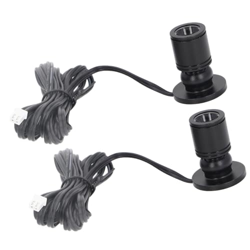 Dimmbarer Mini-Spotlight, USB, 5 V, Kunstlicht, Mini-LED-Akzentlichter, Schrank-Spotlight, 1 Bis 2 Spotlichter für Veranda-Vitrinen, Schmuckschränke, Eingangskanäle, Regale (BLACK) von Garosa