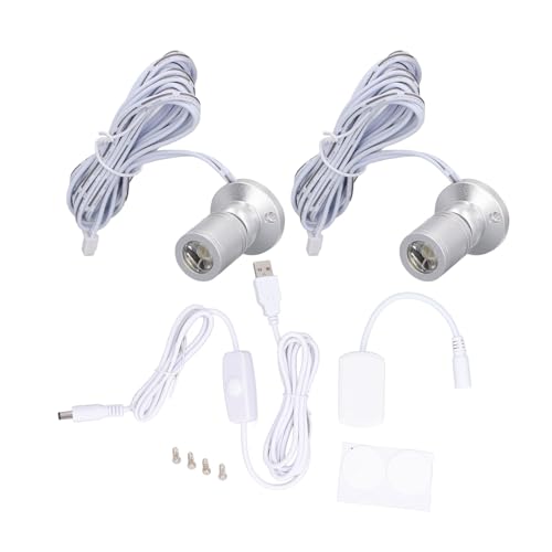 Dimmbarer Mini-Spotlight, USB, 5 V, Kunstlicht, Mini-LED-Akzentlichter, Schrank-Spotlight, 1 Bis 2 Spotlichter für Veranda-Vitrinen, Schmuckschränke, Eingangskanäle, Regale Dimmbarer Mini-Spotlight, USB, 5 V, Kunstlicht, Mini-LED-Akzentlichter, Schrank-Spotlight, 1 Bis 2 Spotlichter für Veranda-Vitrinen, Schmuckschränke, Eingangskanäle, Regale von Garosa