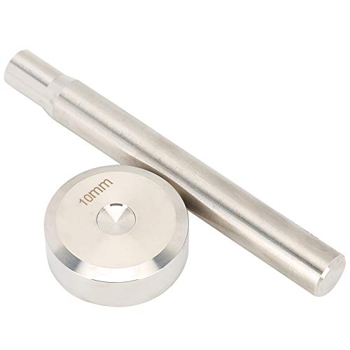 Einstellwerkzeug für die Nietbefestigung 4,3 Zoll Langer doppelseitiger Nietstempel für die Installation von DIY Leder Bastelknöpfen, 10 mm von Garosa