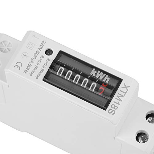 Elektrischer KWH-Zähler 220 V 5 (30) Einphasiger 1P 2-Draht-Energiezähler DIN-Schienen-Typ KWH Wattstunden-Elektrizitätszähler Digitale EKM-Messung von Garosa