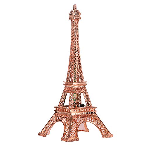 Garosa 10,2 Zoll Eiffelturm Modell, 3D Nachtlicht Tisch Schreibtisch dekorativer Turm, Leuchtend schönes Hauptmetallmodell Handwerksgeschenk Verzierung von Garosa