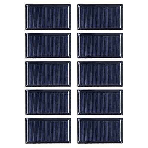 Garosa 10 Stück 5 V 300 MA 0,15 W Polysilizium Kleine Solarzelle DIY Solarladegerät, Mini-Solarzellen für Projekte, Spielzeuglicht, Sonnenkollektoren von Garosa