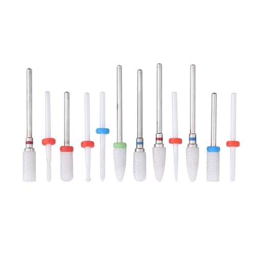 Garosa 12 -pcs Keramik -Mahlen -Schneiderbohrmaschine Bit Elektrische Schleifmaschine Bits mit Wärmefestigkeit für Nagelabte Hautentfernung von Garosa
