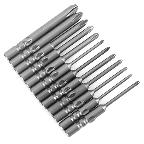 Garosa 12-pcs Magnetschraubendreher Bit Set Electric Bohrbits Cross-Bit-Kit mit Hoher Genauigkeit Konzentrischer Welle für Elektroschraubendreher und Pneumatische Werkzeuge von Garosa