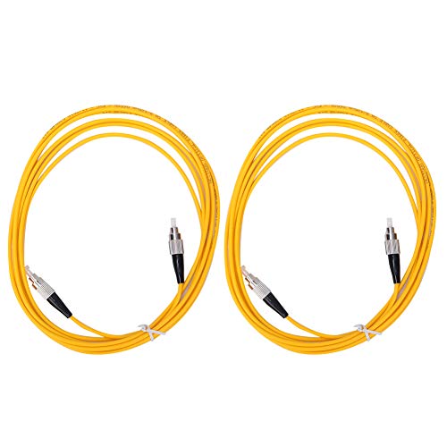 Garosa 2 Stück Fiber Jumper, 3 Meter FC/UPC zu FC/UPC Singlemode Fiber Optic Patchkabel Jumperkabel Gelb,Industrieller Steckverbinder Garosa 2 Stück Fiber Jumper, 3 Meter FC/UPC zu FC/UPC Singlemode Fiber Optic Patchkabel Jumperkabel Gelb,Industrieller Steckverbinder von Garosa