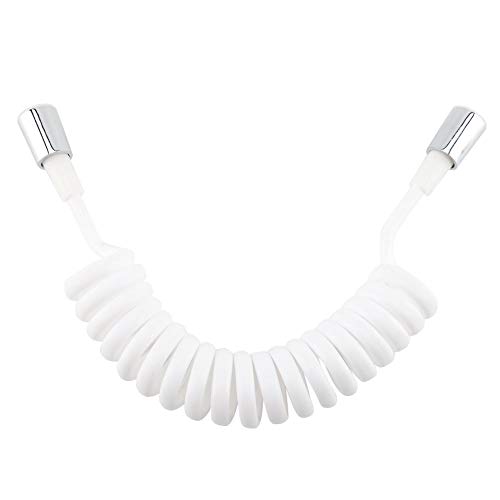 2M Teleskopischer Duschschlauch Flexible Bidet ABS-Frühlings-Wiedereinbau für Badezimmer-Handduschkopf-Toiletten-Bidet-Sprüher Anti-Twist(white) von Garosa