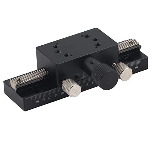 Garosa 30 X 50 Mm Gleitbühnenhandbuch X Achse Schwalbenschwanz Rack Ritzel Linear Übersetzungs Aluminiumlegierung Feinabstrich -Trimmplattform für Genauigkeitsanpassungsarbeiten von Garosa