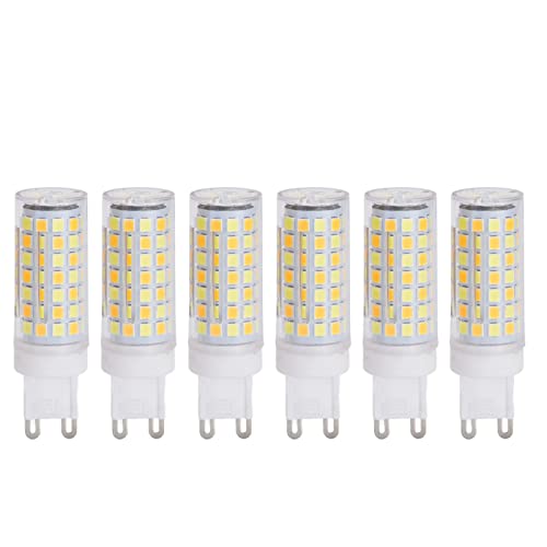 Garosa 6Pcs 220V 9W 90LEDs G9 LED-Glühbirne Dimmbare Weiche Warmweiße LED-Glühbirne für Kronleuchter-Decken-Wandbeleuchtung von Garosa