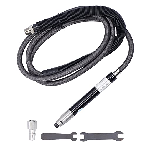 Garosa Bleistiftstyp Luftschleifer Doppellagerstruktur 65000 U/Min Kostenlose Geschwindigkeit 3mm Collet Zum Schleifen der Gravurschnitzen mit Langem Luftschlauch (EU -Stil) von Garosa