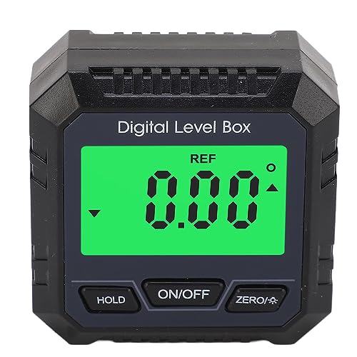 Garosa Boxwinkel Digital Level Winkel Magnetischer Neigungsmometer -Prognaktor mit Anzeigedatenschloss für Tischlerkonstruktion Mauerwerk (BLACK) von Garosa