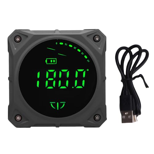 Garosa Digitalpegelwinkel -Finder, Wiederaufladbarer Winkelwürfel -Protraktor -Neigungsmesser, LCD -Pegel -Box mit Magnetischer Basis für die Holzbearbeitungsmaschinerie von Garosa