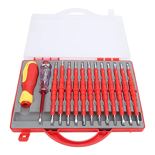 Garosa Doppelendschraubendreher Bit 12-teilig Magnetisch Isoliertes Schraubendreher-Kit mit Explosionssicherem 45# Stahlbits für Hardware-Werkzeuge Elektrische Reparatur von Garosa