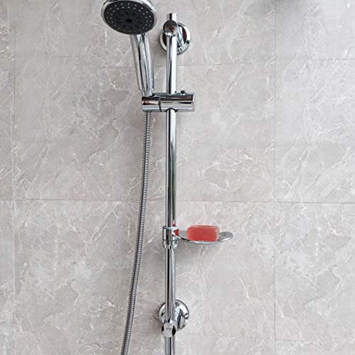Garosa Edelstahl -Duschschieber -Hubstange, Einstellbares Design mit Abflussregal, Saugnäpfungsinstallation für Einstellbarer Duschwinkel von Garosa