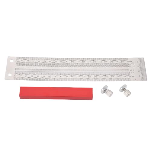 Garosa Edelstahl -T -Lineal, Einstellbares Markierungswerkzeug mit Tiefenmarkierungen und Skalen für Holzbearbeitung und Dekoration von Garosa