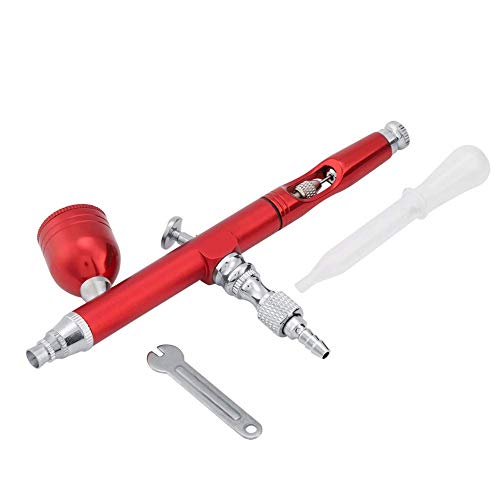 Farbspritzstift 0,3mm Mehrzweck Dual Action Schwerkraft Airbrush Kit Spray Air Brush Gun Tattoo Nagel Werkzeug (Red) von Garosa