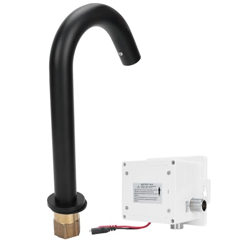 Garosa G1 / 2 Schwarzer Sensorhahn, Kupfer Vertikal Intelligent Automatisch Badezimmer Waschbecken Wasserhahn, Arbeitstemperatur 0-65, Waschbecken Wasserhahn von Garosa