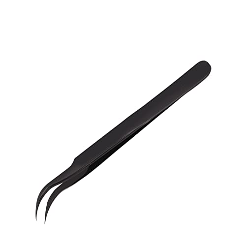 Garosa Gebogene Spitze Feine Pinzette Aluminiumlegierung Anti -Magnet -Werkzeug für die Wartung Elektronischer Reparaturen (BLACK) von Garosa