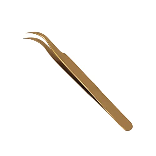 Garosa Gebogene Spitze Feine Pinzette Aluminiumlegierung Anti -Magnet -Werkzeug für die Wartung Elektronischer Reparaturen (GOLD) von Garosa