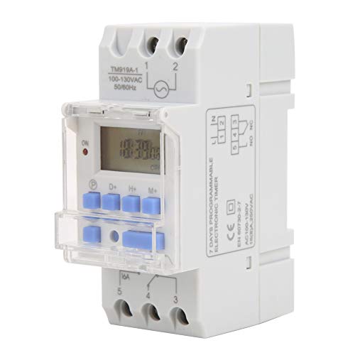 Garosa LCD Time Relay LED -Indikator 16 Ein Off -Programm Timer Switch mit LCD -Digitalanzeige, Countdown, 35 -mm -DIN -Schienenmontage für den Haushaltsgebrauch von Garosa