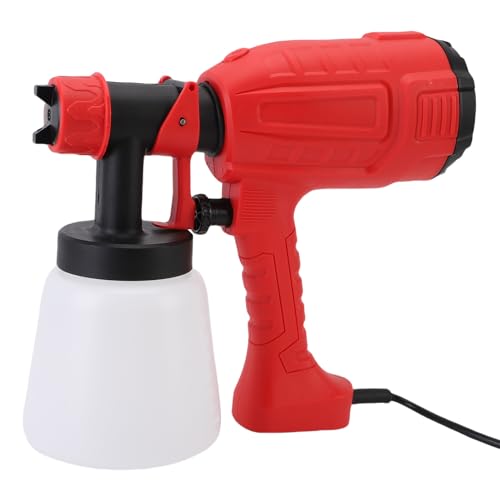 Garosa Leichte Elektrische Farbe Sprühgerät Ergonomische Elektrosprühpistole mit 20 FL Oz Abnehmbarer Tasse 2 Düsen 3 Muster für Möbelschrank Zaun Wandtür Gartenaufgaben (EU -Stecker 220 V) von Garosa