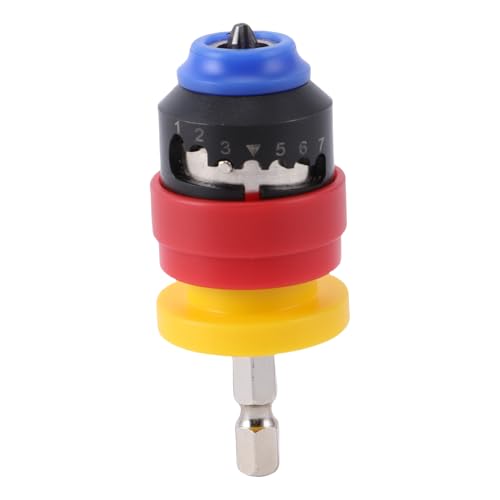 Garosa Magnetisch Einstellbare Schraubentiefe Setter 40CR -Stahl- und ABS -Konstruktion mit Eingebettetem Magnet und Einstellbarem Stoppring, der mit Verschiedenen Bits für Trockenbau von Garosa