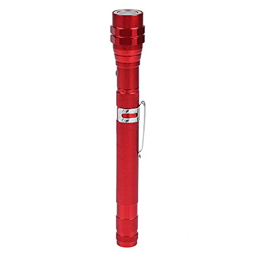 Multifunktions-Mini-Flexible Teleskop-LED-Taschenlampe Drehbare Taschenlampe mit Magnetischer Absaugung Zum Überprüfen Enger Lücken, Winkel, Ecken(Rot) von Garosa